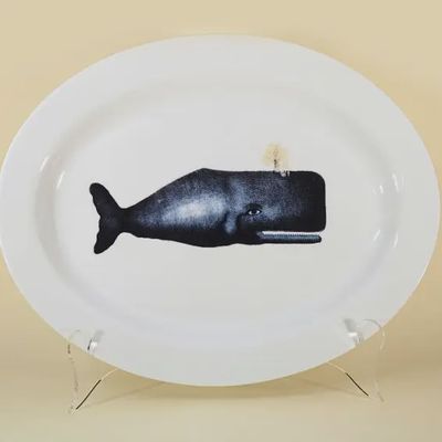 Whale platter 16"x11"
