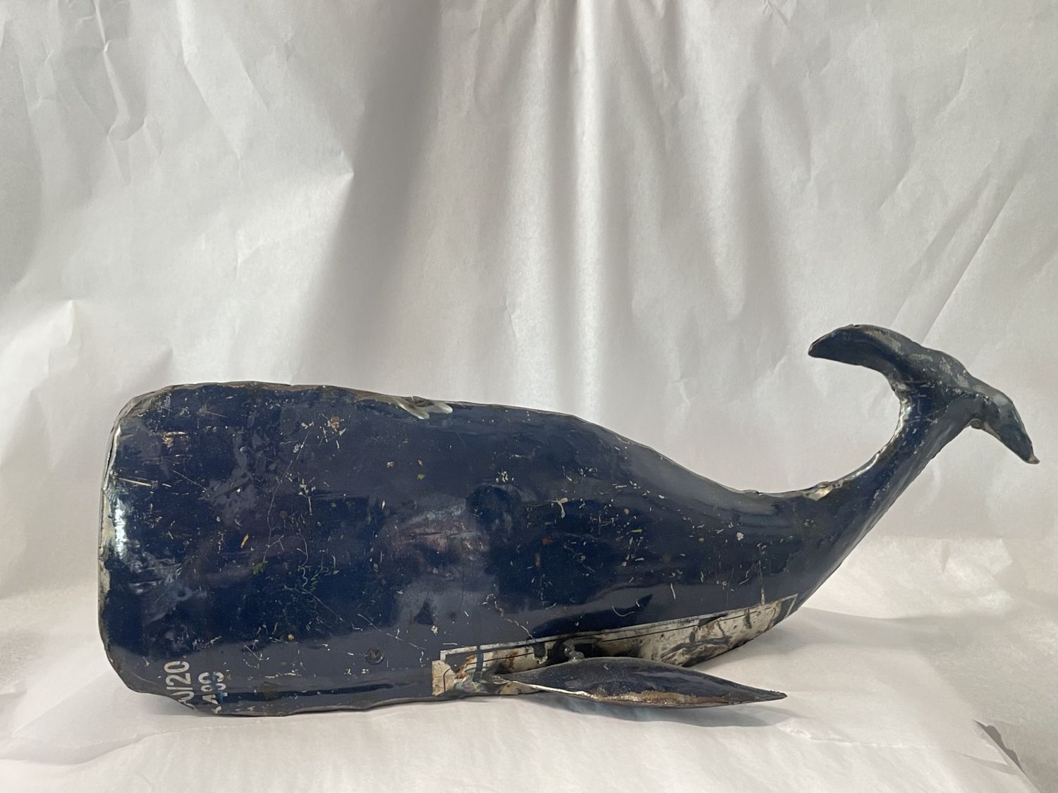 Reclaimed Metal Whale (2 sizes)
