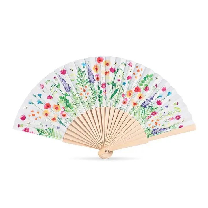 Hand Fan - Bee Garden Print