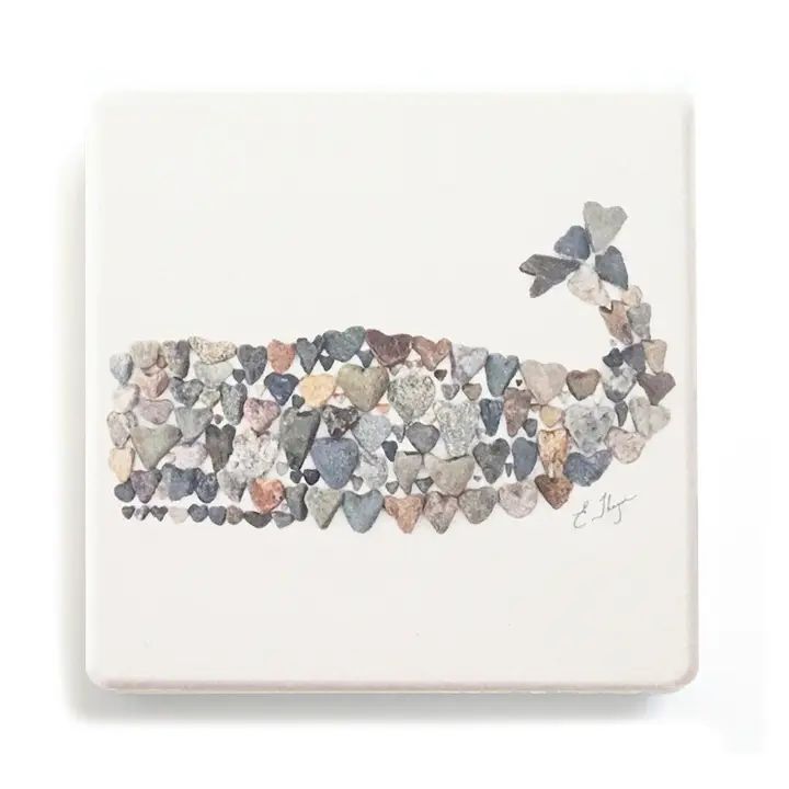 Love Rocks Whale Coaster