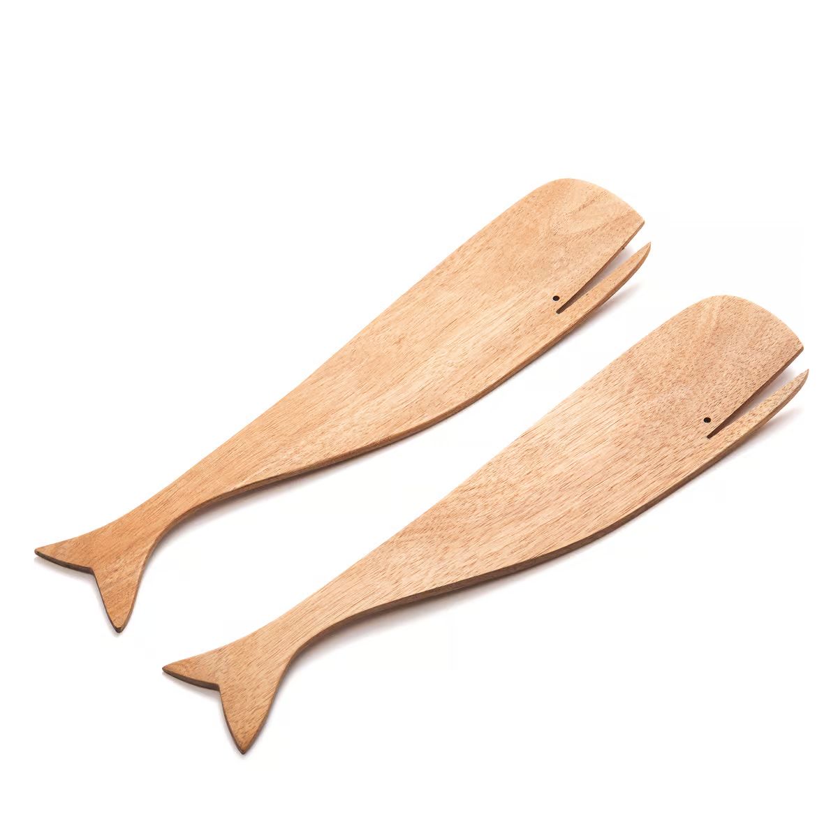 Whale Salad Tongs Acacia Wood