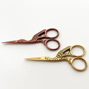 Sewing Scissors, Small, Bird/Stork Design