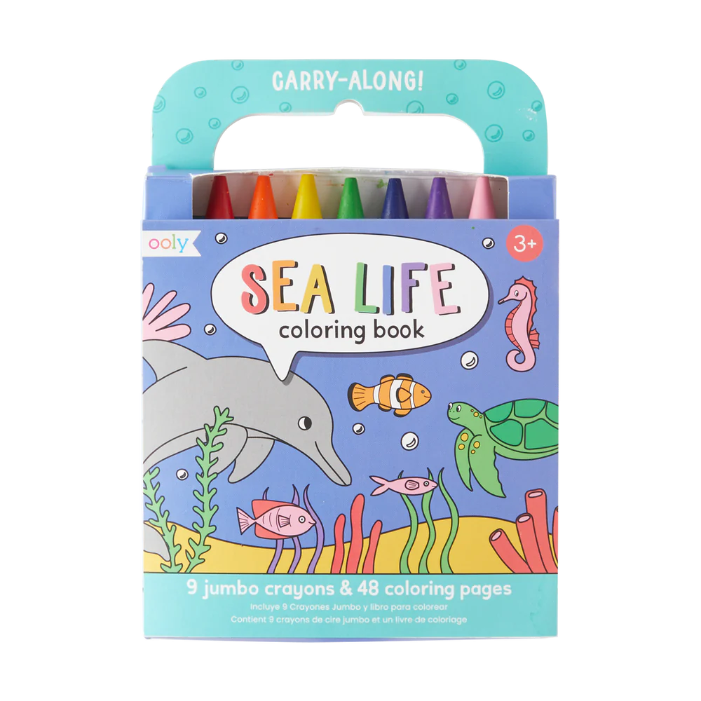 Carry Along Crayon &amp; Coloring Book Kit - Sea Life