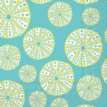 Cocktail Napkins - Turquoise Urchin