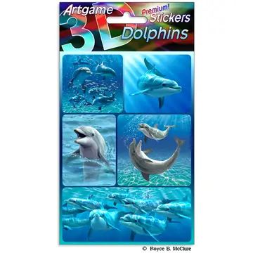3D Stickers Dolphins
