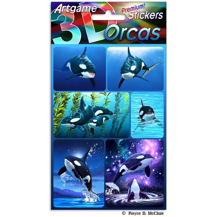 3D Stickers Orcas