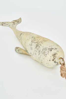 Whale wall decor, Tin and Rope