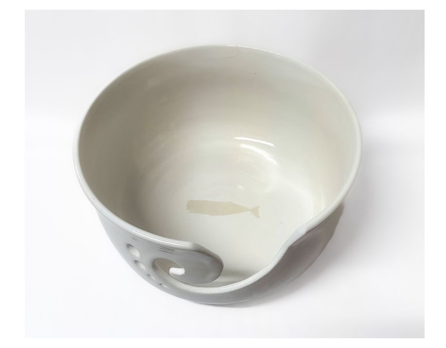 Ceramic Yarn Bowl - Sperm Whale Design
