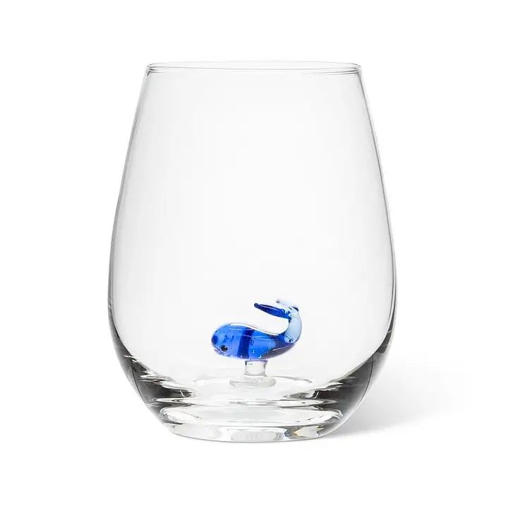 Whale Icon Stemless Wine Glass-4.5"H(20oz)