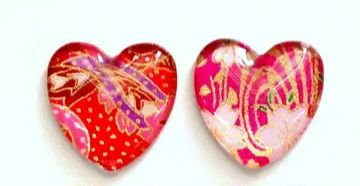 Heart Shaped Magnets - Set of 2