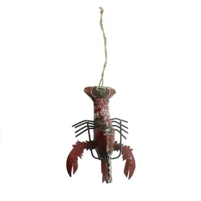Reclaimed Metal Lobster Ornament