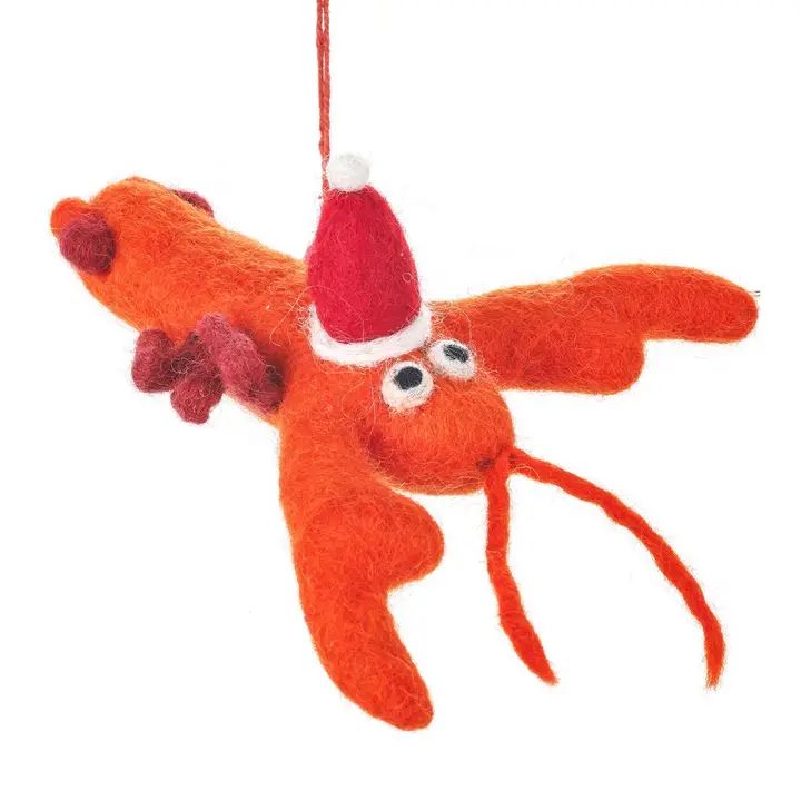 Festive Felt Lobster Ornament