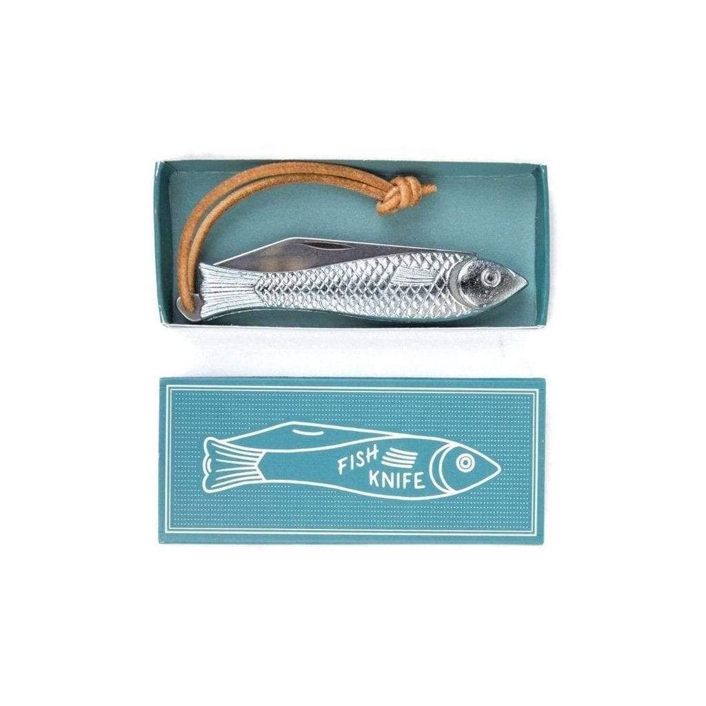 Fingerling Fish Knife with Leather Cord