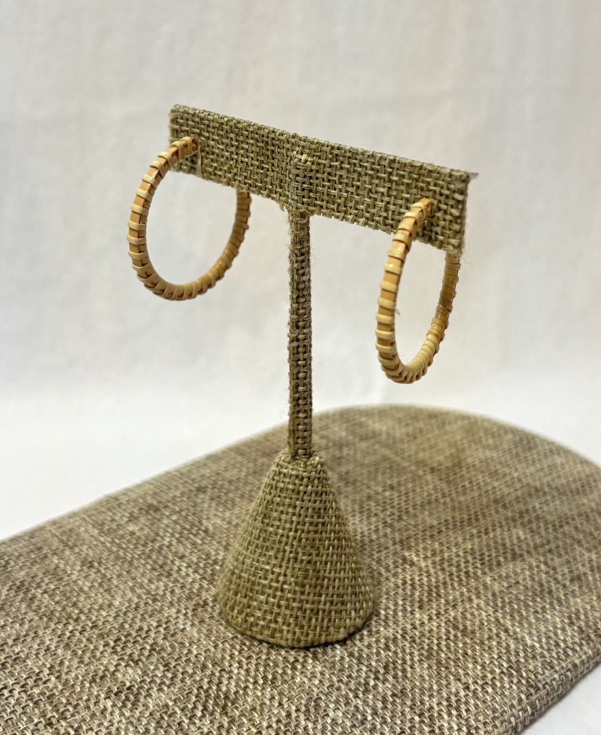 Nantucket Lightship Basket Earrings - 30mm - by Laura Stewart