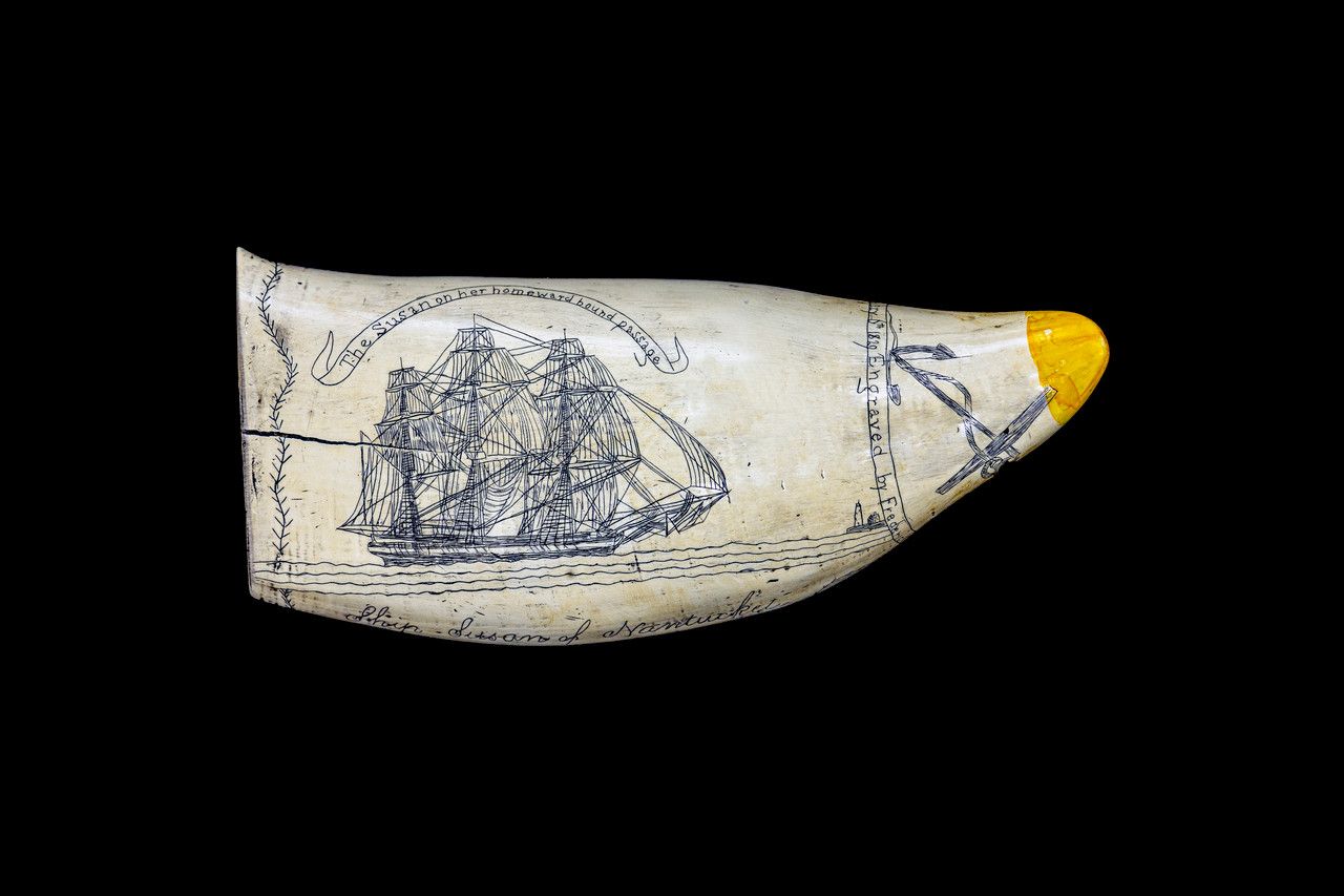 Scrimshaw Tooth, Reproduction Susan Dated February 6, 1829