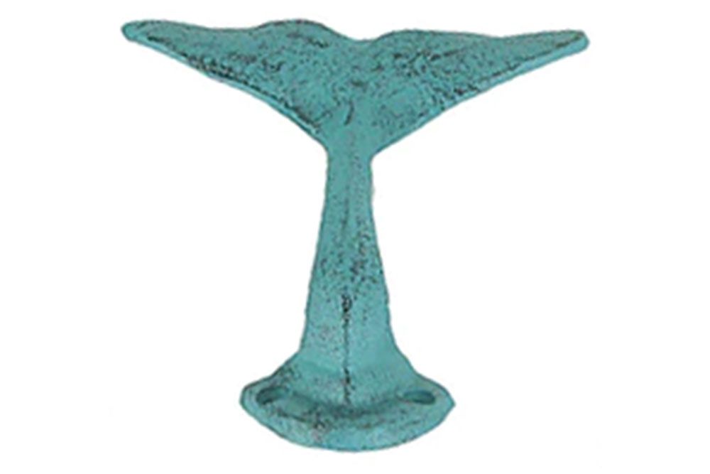 Cast Iron Whale Tail Hook, Colour: Turquoise