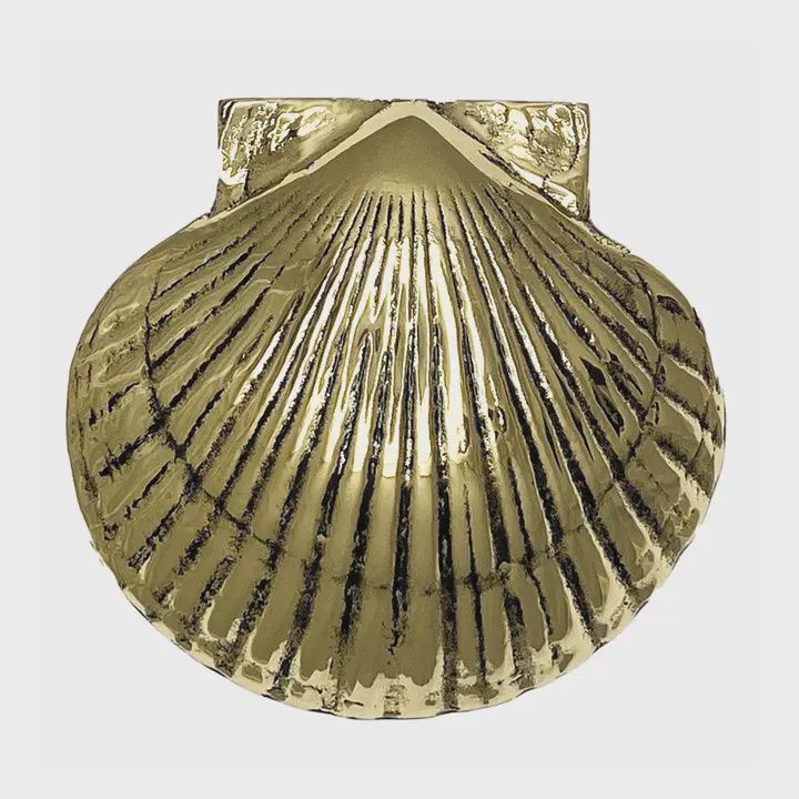 Scallop Shell Door Knocker, Colour: Brass