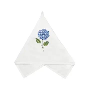 Blooming Blue Hydrangea Terrycloth Guest Hand Towel