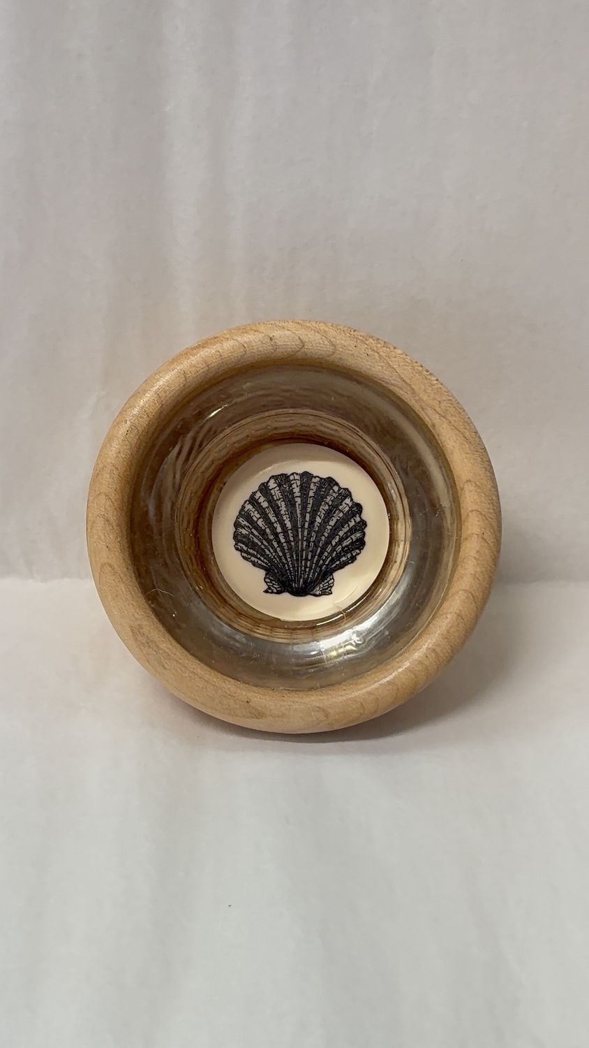 Nantucket Lightship Basket - Tealight Holder - w/ Maple wood Accents- By Pat Krystofolski