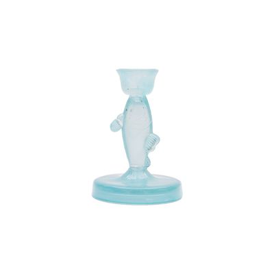 Coastal Fish Glass Candlestick Set 2