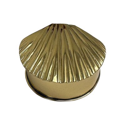 Antiqued Brass Sea Shell Decorative Trinket Box | Storage