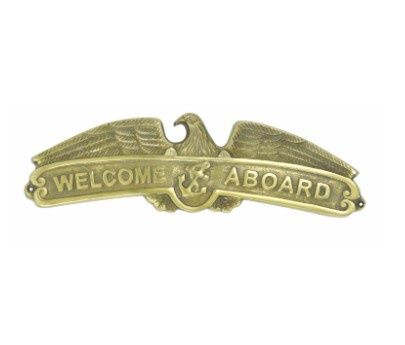 Welcome Aboard – Antique Brass