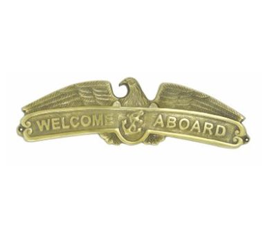 Welcome Aboard – Antique Brass