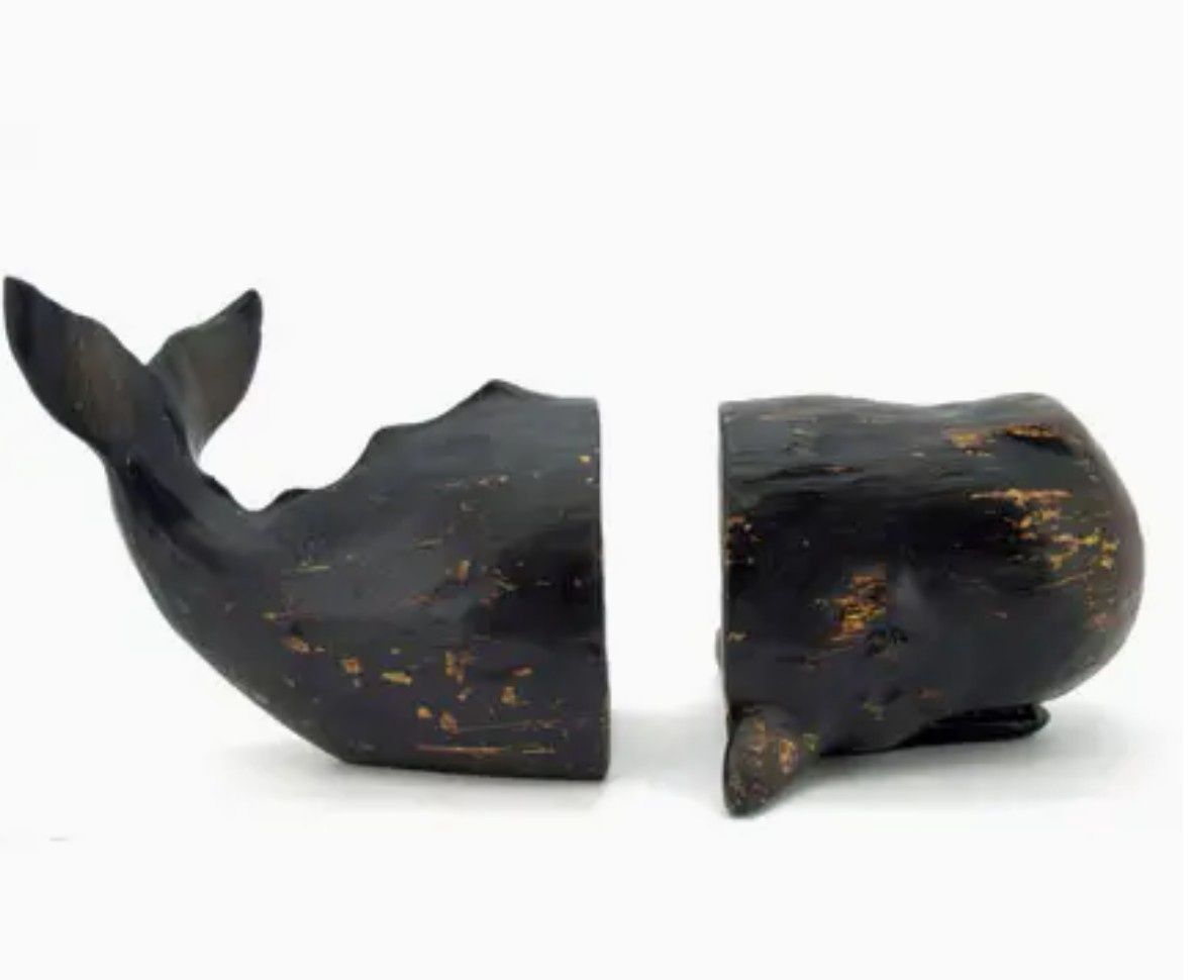 Whale Bookends (Black)