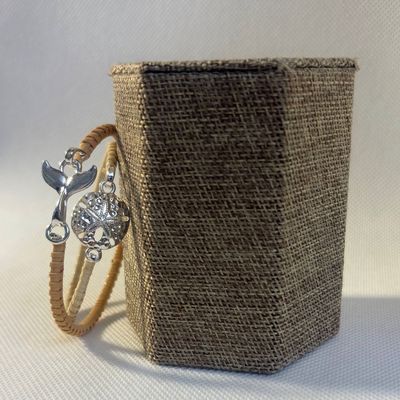 Nantucket Lightship Basket Nautical Clasp Bangle Bracelet  by Laura Stewart