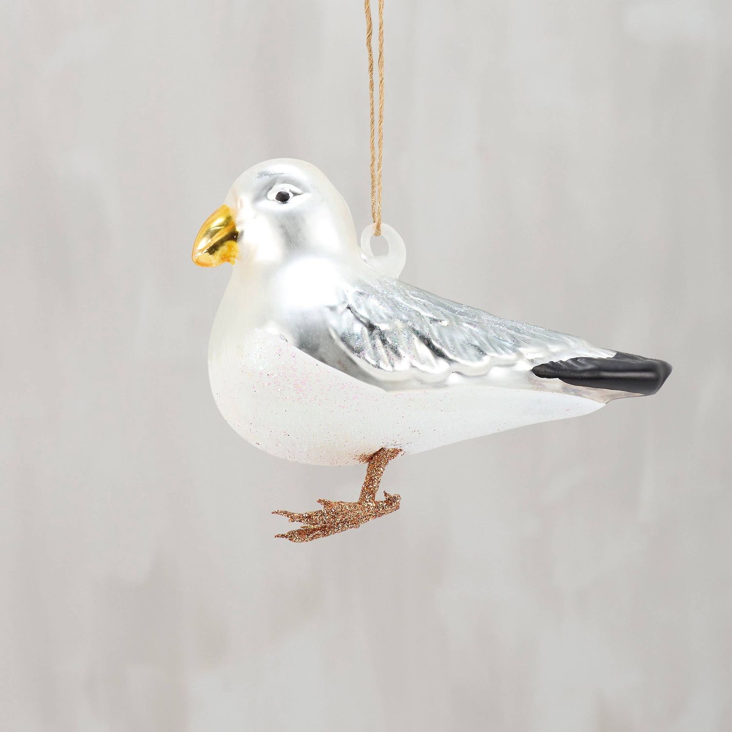 Glass Seagull Ornament
