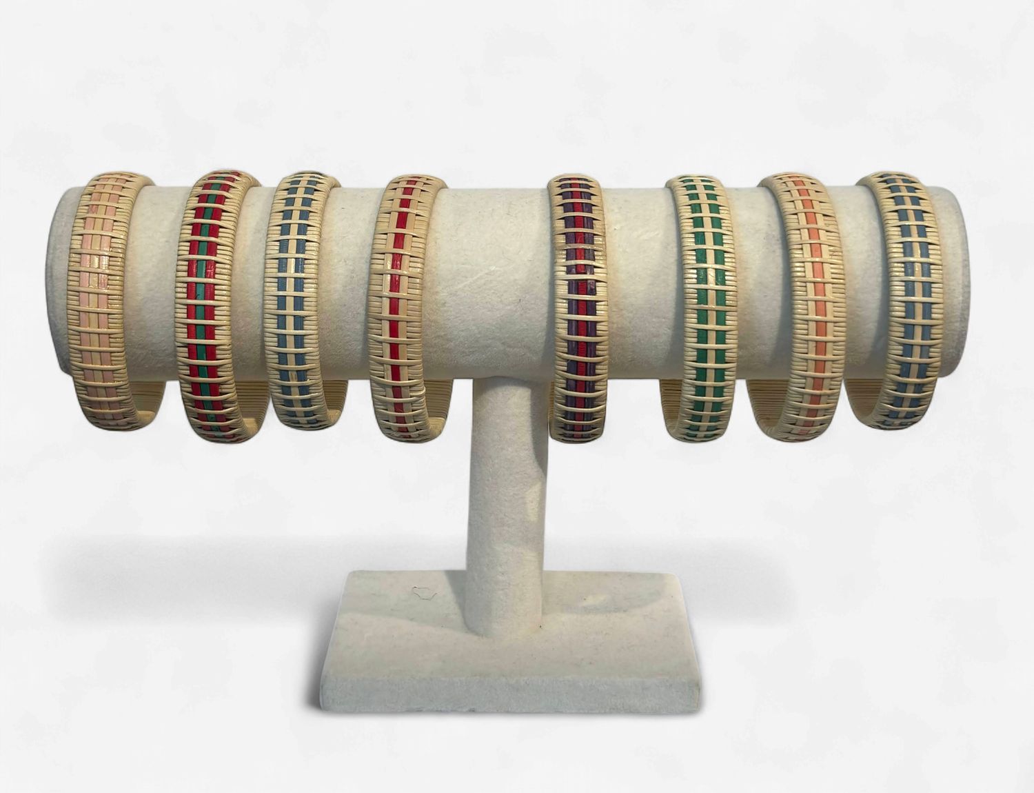 Nantucket Lightship Basket 1/2 in Bracelet w/ Multicolor Staves By Laura Stewart