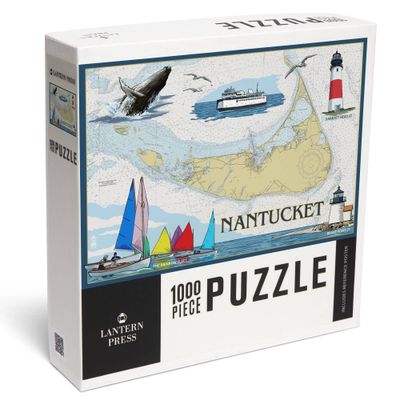 Nantucket, MA Nautical Chart 1000 Puzzle
