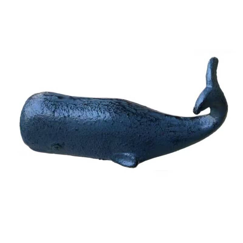 Blue Whale Cast Iron Figurine