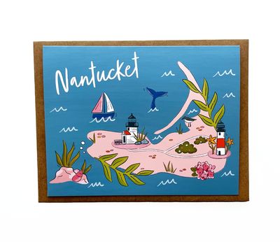Nantucket Map Card