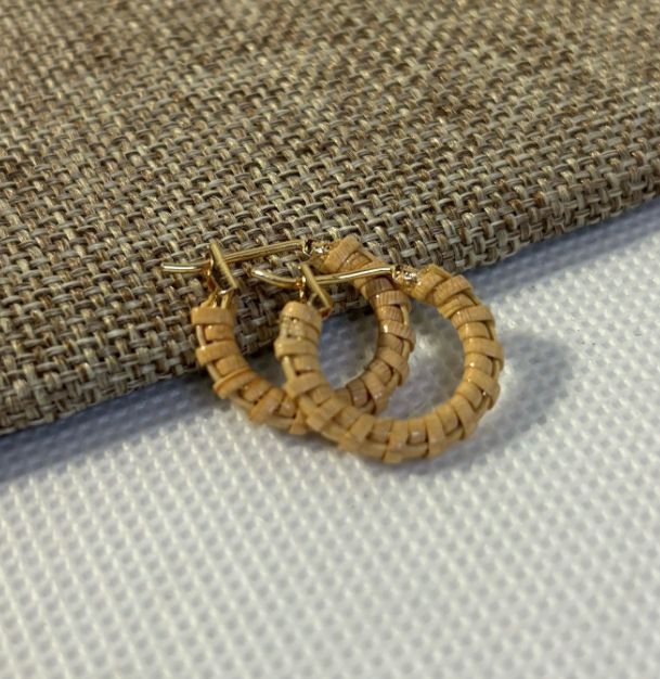 Nantucket Lightship Basket Earrings - 10mm - by Laura Stewart