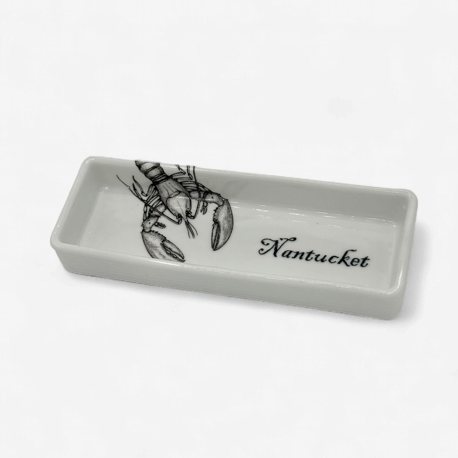 Transferware - Lobster Butter Dish