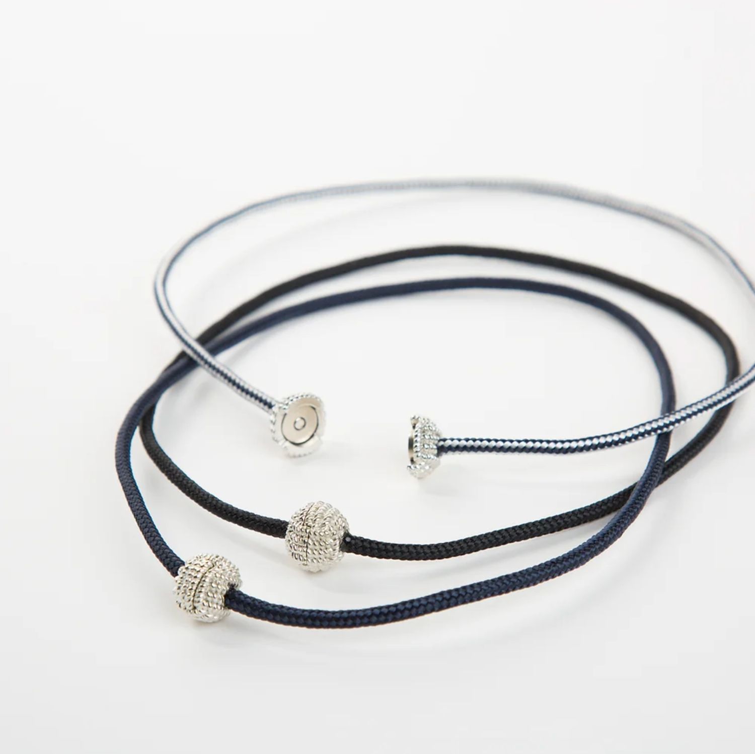 Captain's Cord Necklace Fine Silver Dipped