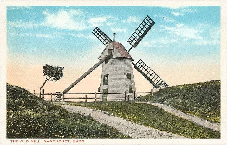 Greeting Card MA-591 Wind Mill, Nantucket, Mass.