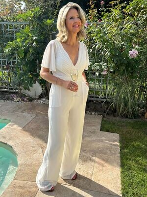 Elly - Overall mit Flügelärmel, weiß Elly - Overall mit Flügelärmel, weiß