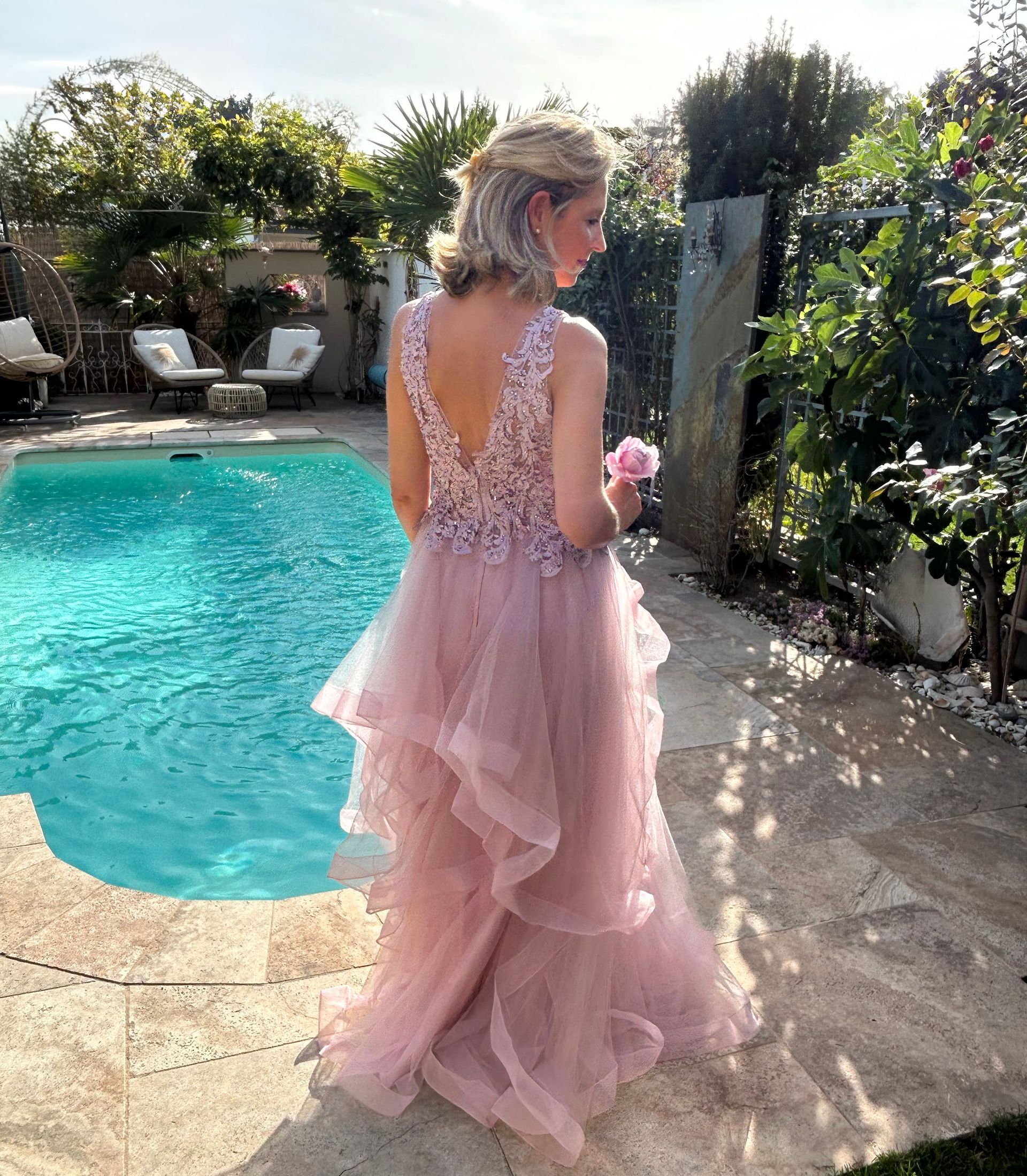 Milly Rose - Tüll Kleid mit Glitzersteinchen, Rosa