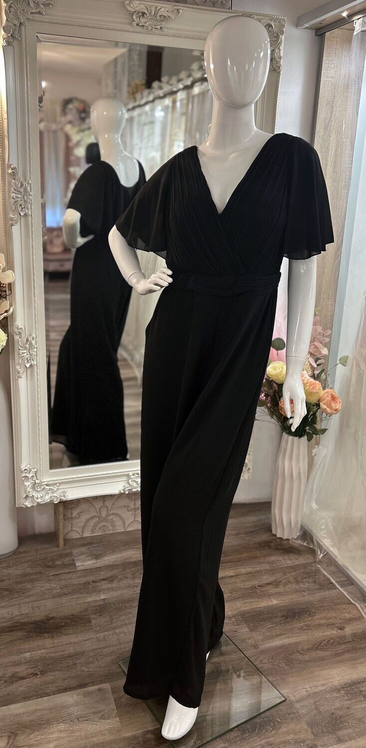 Elly - Overall mit Flügelärmel - Schwarz