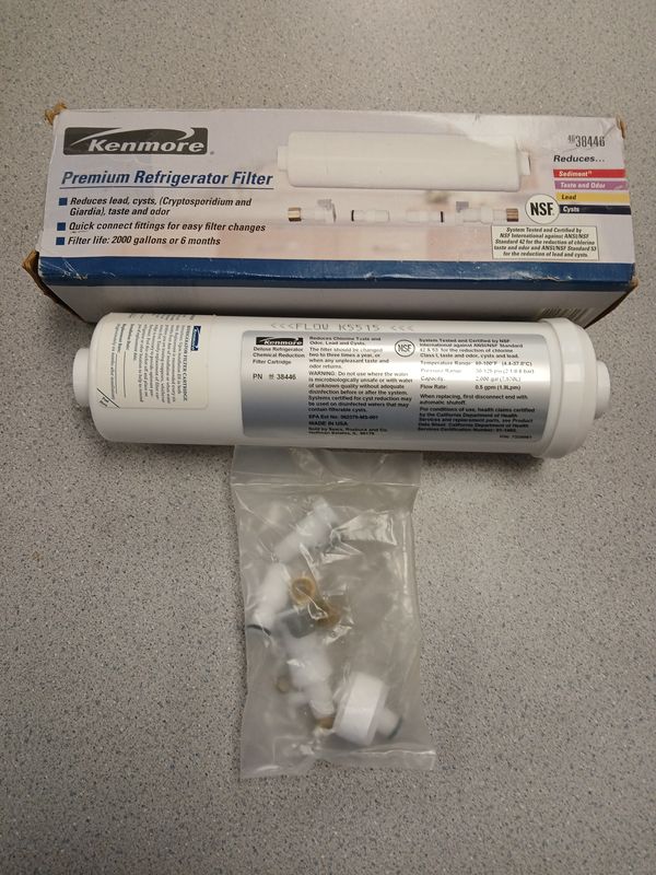 46-38446 - KENMORE PREMUM WATER FILTER - INLINE INSTALL KIT - NLA