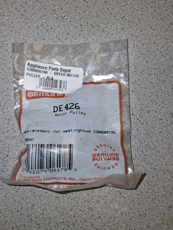 5300600186 - DRYER MOTOR PULLEY - NLA