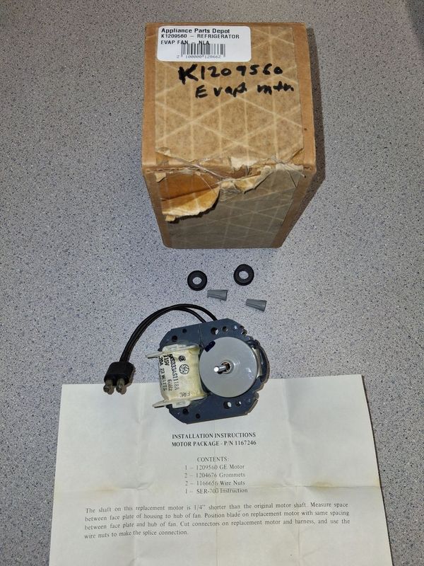 K1209560 - REFRIGERATOR EVAP FAN - NLA