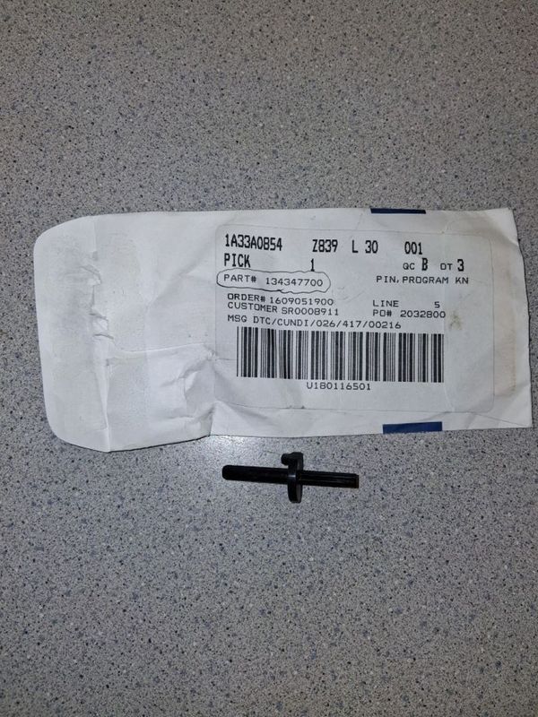 134347700 - DRYER  CONTROL KNOB PIN - NLA