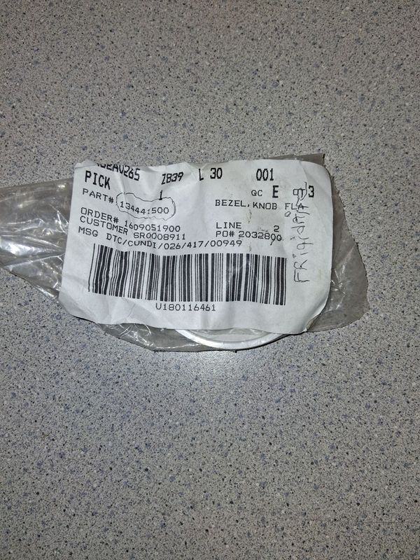 134441500 - DRYER CONTROL KNOB BEZEL - NLA