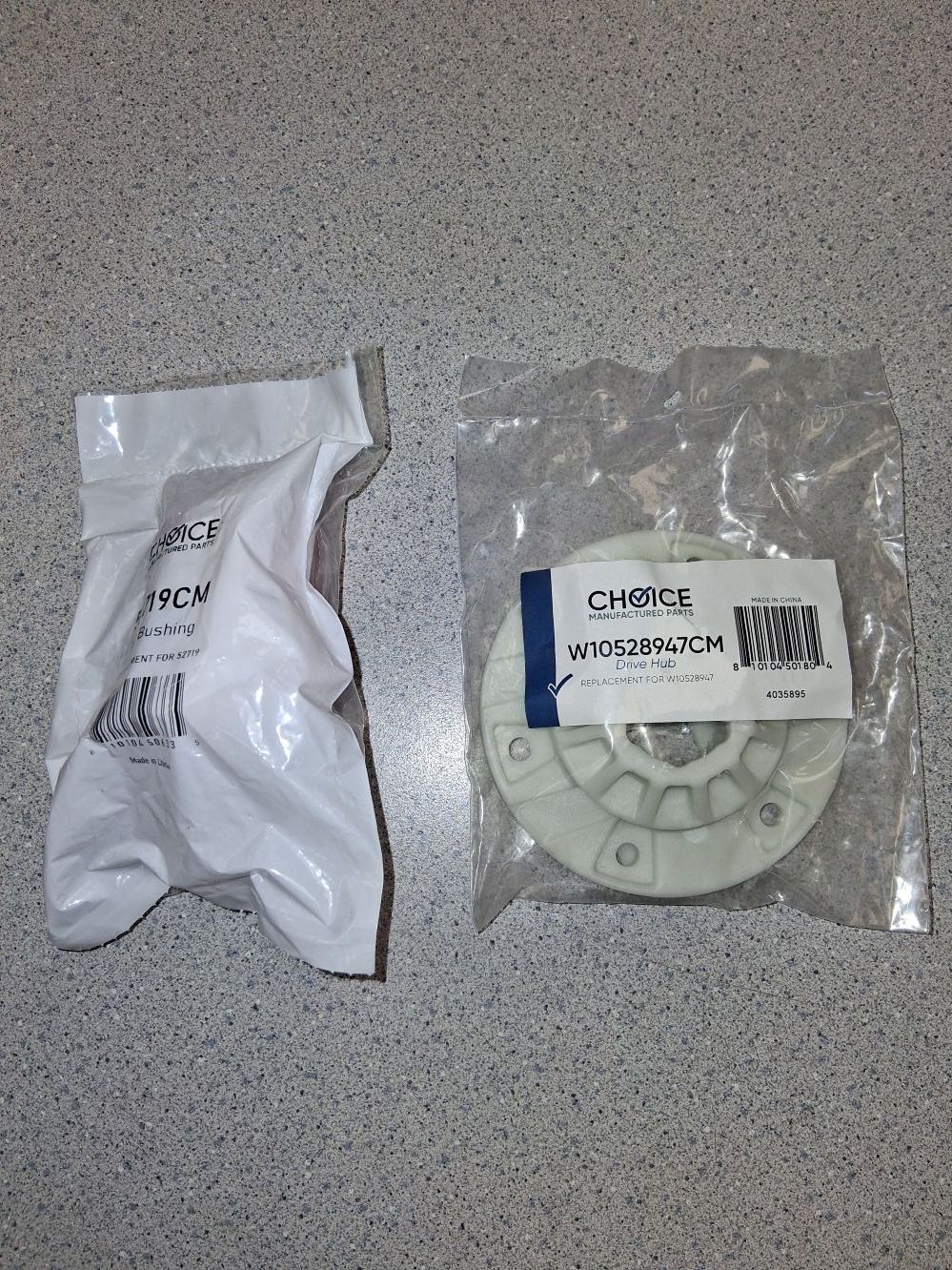 DRIVE HUB KIT  W10528947CM HUB &amp; 52719CM BUSHING
