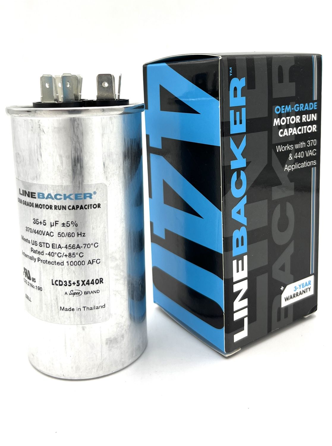 LCD35+5X440R - Dual Run Capacitor for A/C systems
