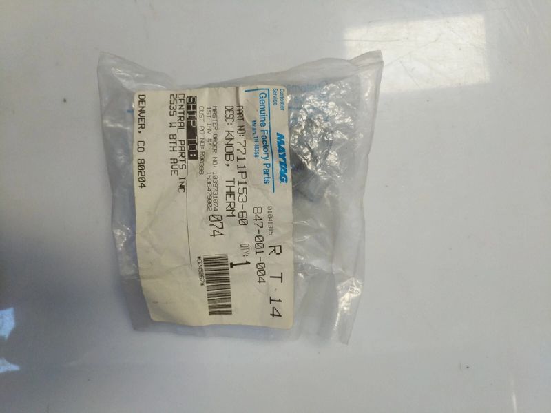 7711P153-60 NEW GENUINE OEM MAYTAG MAGIC CHEF RANGE OVEN KNOB IN ORIGINAL BAG