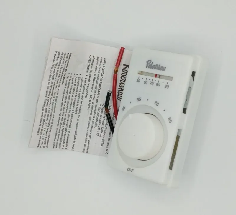 M601-25 - OEM ROBERTSHAW LINE VOLTAGE THERMOSTAT W/THERMOMETER